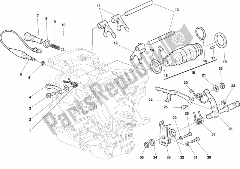 Todas las partes para Mecanismo De Cambio De Marcha de Ducati Monster 600 Dark City 1999